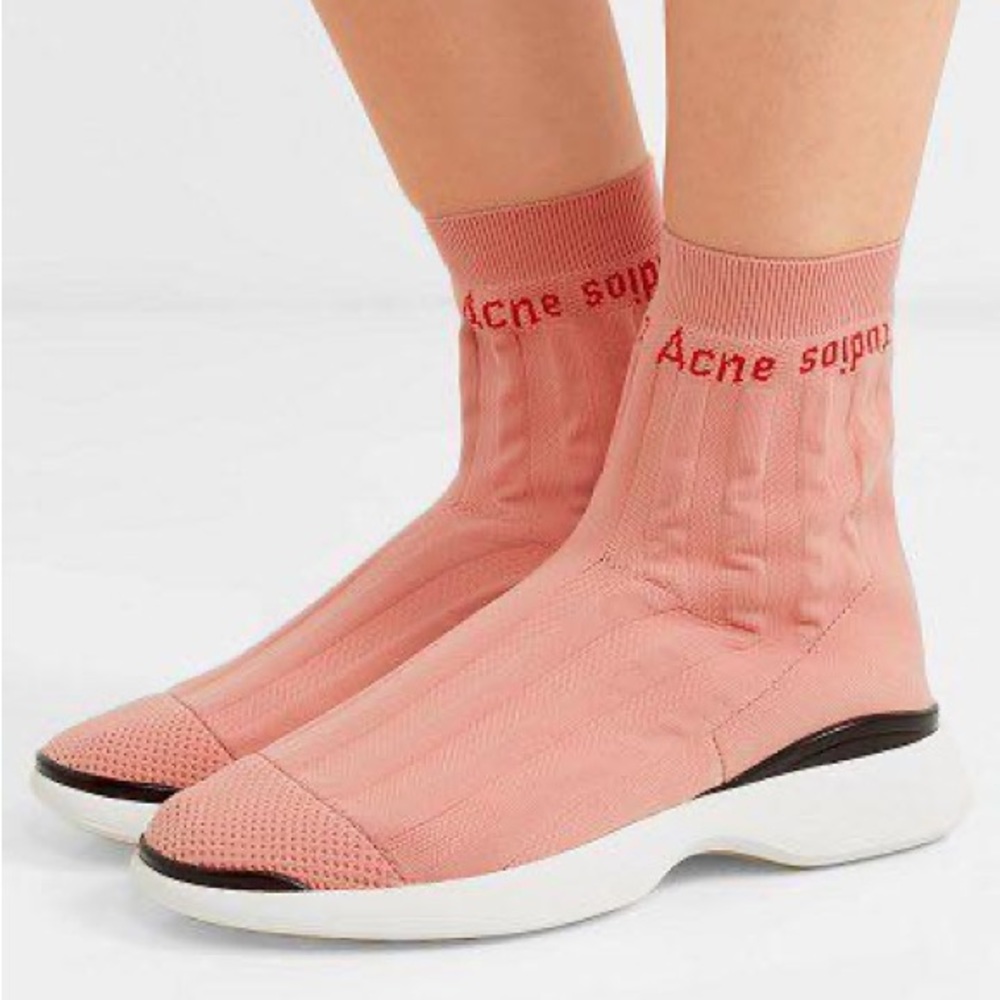 Acne Studios Sock Sneakers, Pink, Size 39